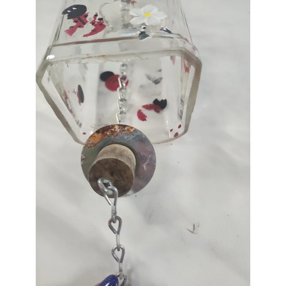 Home Made Wind Chime Jack Daniels Bottle Needs Repainted‎